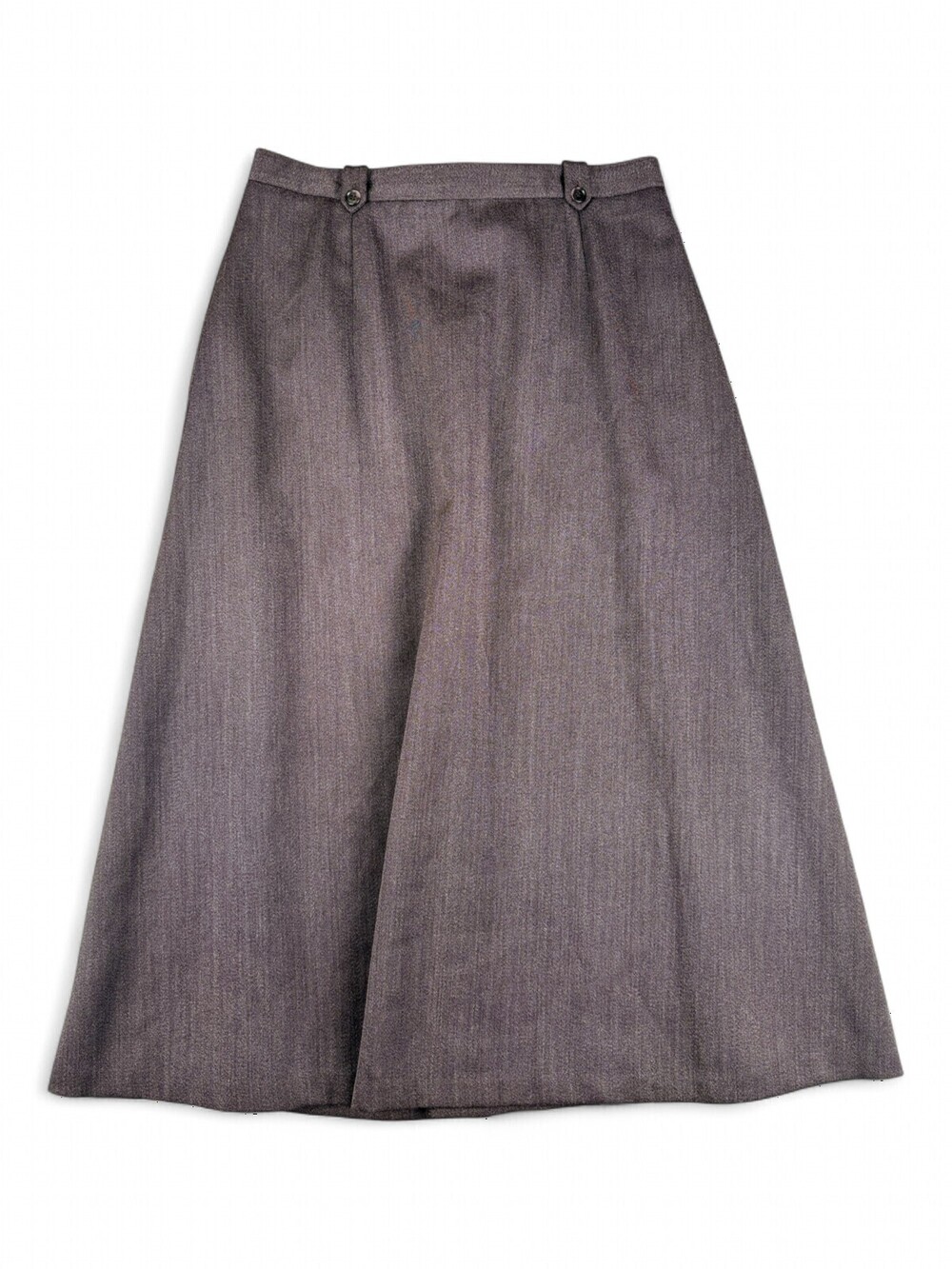 Talbots A-Line Wool Midi Skirt Size 14P Petite Charcoal